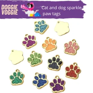 Cat and dog sparkle paw tags online in india